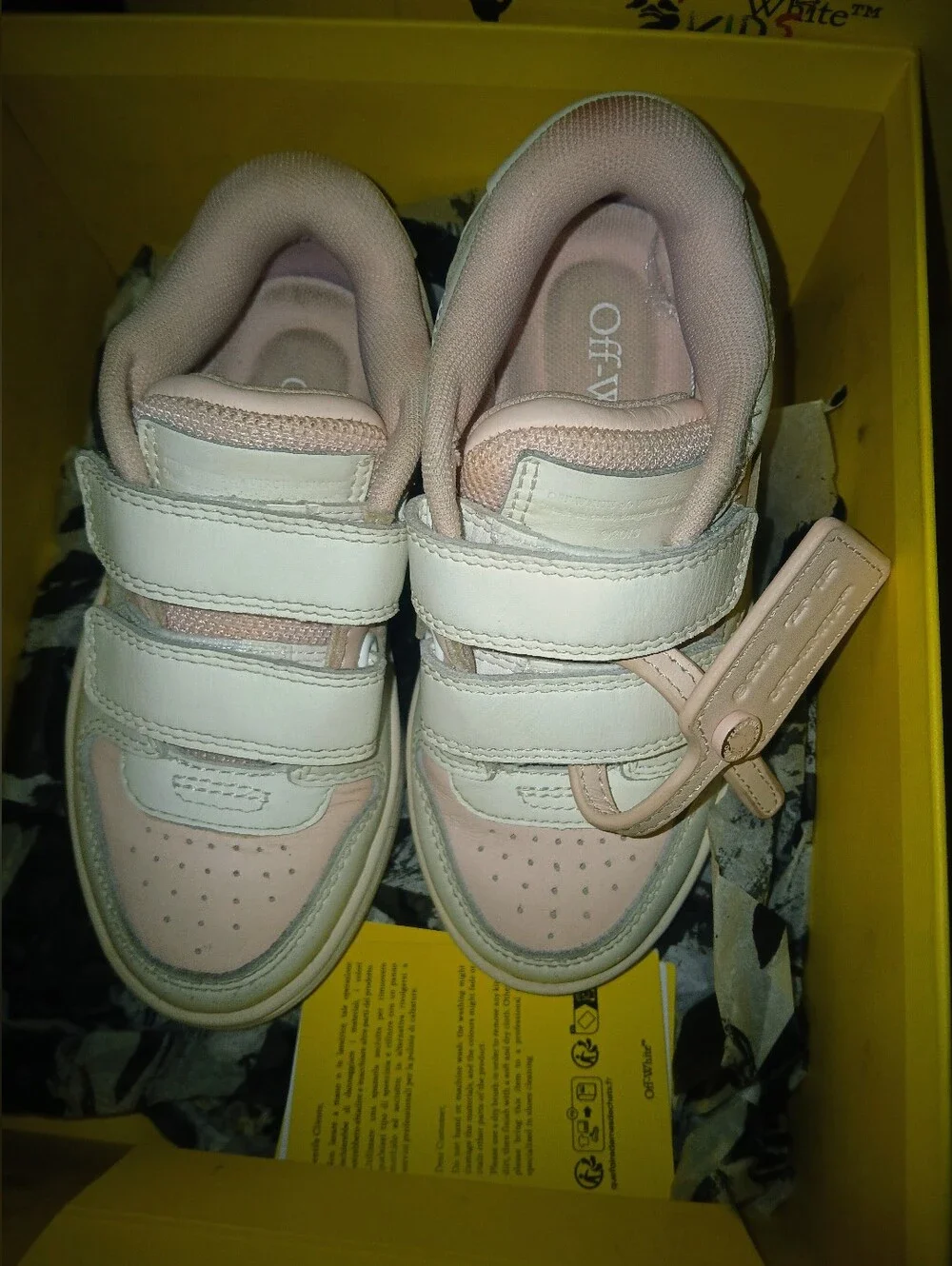 Used Off White Out Of Office Sneakers, Box And Dust Bag. Toddler Size 9